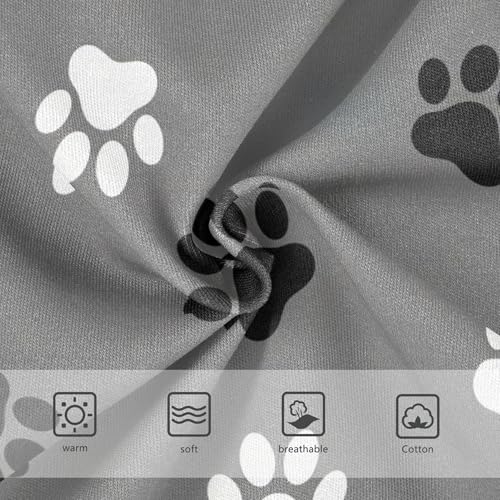 Toddler Underwear Floral 2t Cotton Girl Panties Cute Fun Briefs Kids Undies Black White Dog Paw Gray3