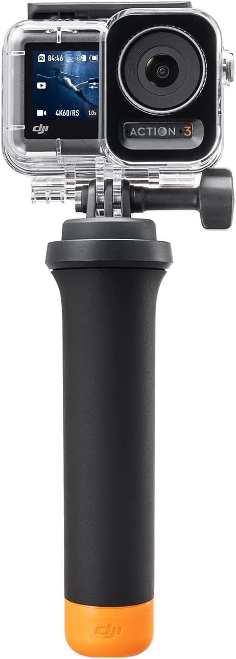 Osmo Action 3 Diving Combo - Action Camera Impermeabile con 4K/120fps e FOV ampio, HorizonSteady, Resistente al Freddo e di Lunga Durata, Fotocamera Subacquea per Snorkeling