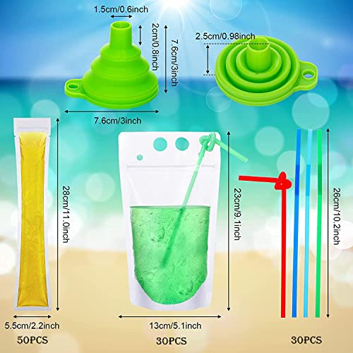 110 piezas bolsas para bebidas con sorbetes miniatura 2