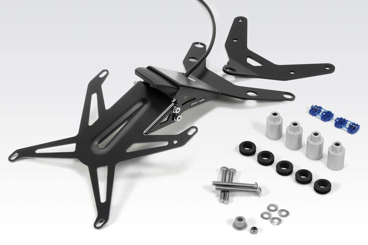 TMAX 2025 - TMAX 560 2022/24 - Kit Targa Internazionale (R-0967X) - Portatarga Inclinazione Regolabile - Luce LED e Minuteria Inclusi - Accessori De Pretto Moto (DPM Race) - 100% Made in Italy