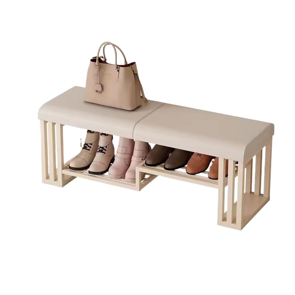 Banc de marchepied d'entrée long en bois pour s'asseoir et changer de chaussures