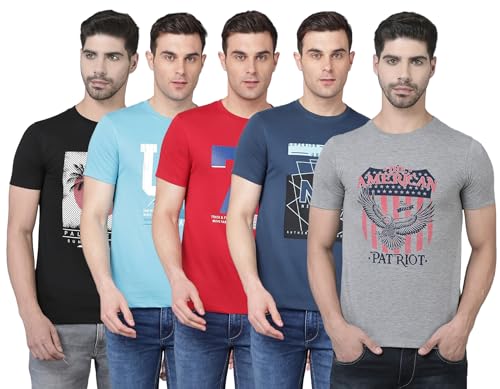 Image of Dollar Cotton Rich Fabric Solid Men's T-Shirt | Fashionable Prints | Branded Loop Label | Wide Array of Attractive Colours