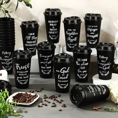 Pack 20 Vasos Plásticos con Tapa 16oz Skylety Negro miniatura 3