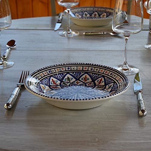 Lot de 6 assiettes creuses Bakir bleu - D 24 cm