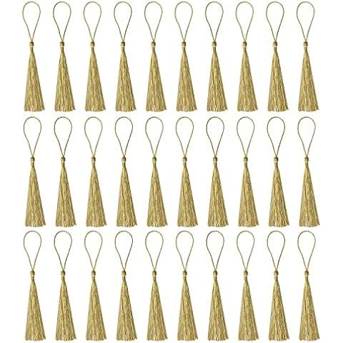 30 PCS Silky Bookmark Tassels for Crafts Cover