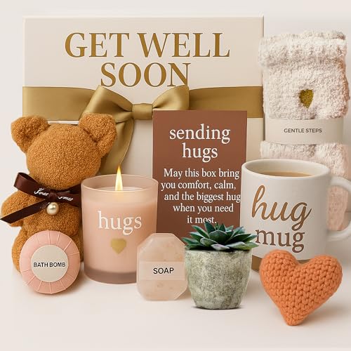Get Well Soon Gift Baskets for Women - After Surgery Recovery Care Package for Women, Self...