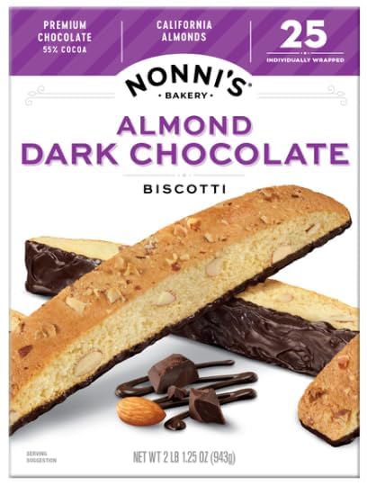 Elesbao 22 Biscotti, Almond Dark Chocolate, 25 ct