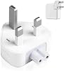 AC Power Adaptor UK Charger Plug Replacement 3 Pins Standard Head Wall Plug for MacBook ProAir iPhone 16 15 14 pro maxiPad Pro Air Mini iPod