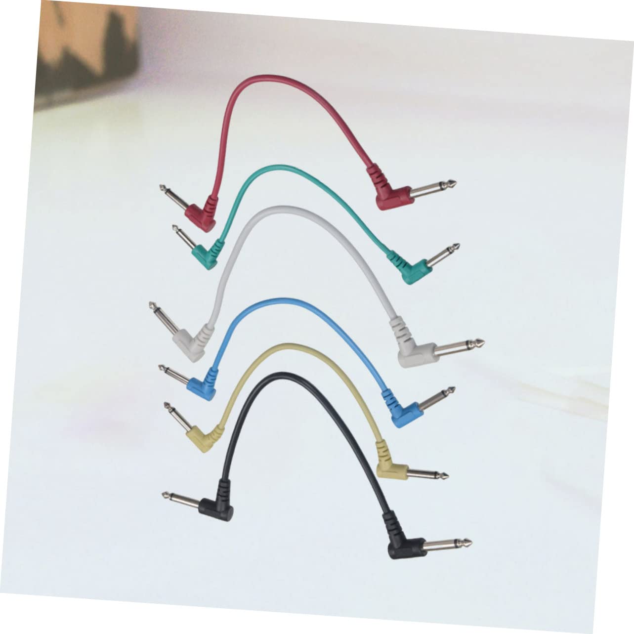 ibasenice 2 Sätze 6 35 Mm Gitarren-effektor-linienkabel Rechtwinkliges Ellenbogen-patchkabel Für Gitarren-effekt-zubehör 6 Stück * 2