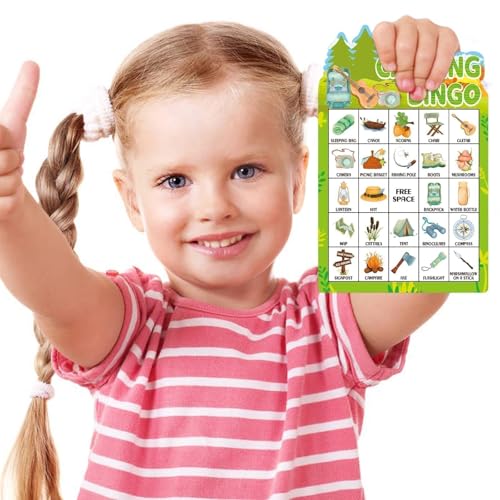 Juego Bingo Camping para Niños 24 Jugadores miniatura 5