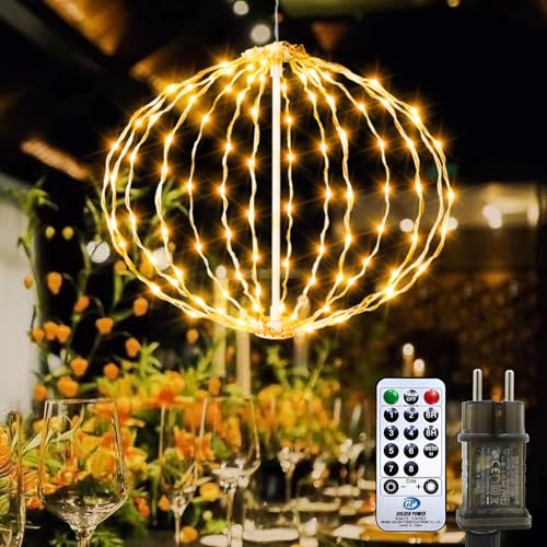 Artrastar Weihnachtsbeleuchtung Außen 30cm 124 LED Kugel Mit Timer...