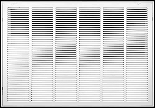 Image of 30 inch X 20 inch Steel Return Air Filter Grille by HANDUA | Removable Face Door HVAC Duct Cover Grill for 1-inch Filter, White | Outer Dimensions: 32.5 inchW X 22.5 inchH