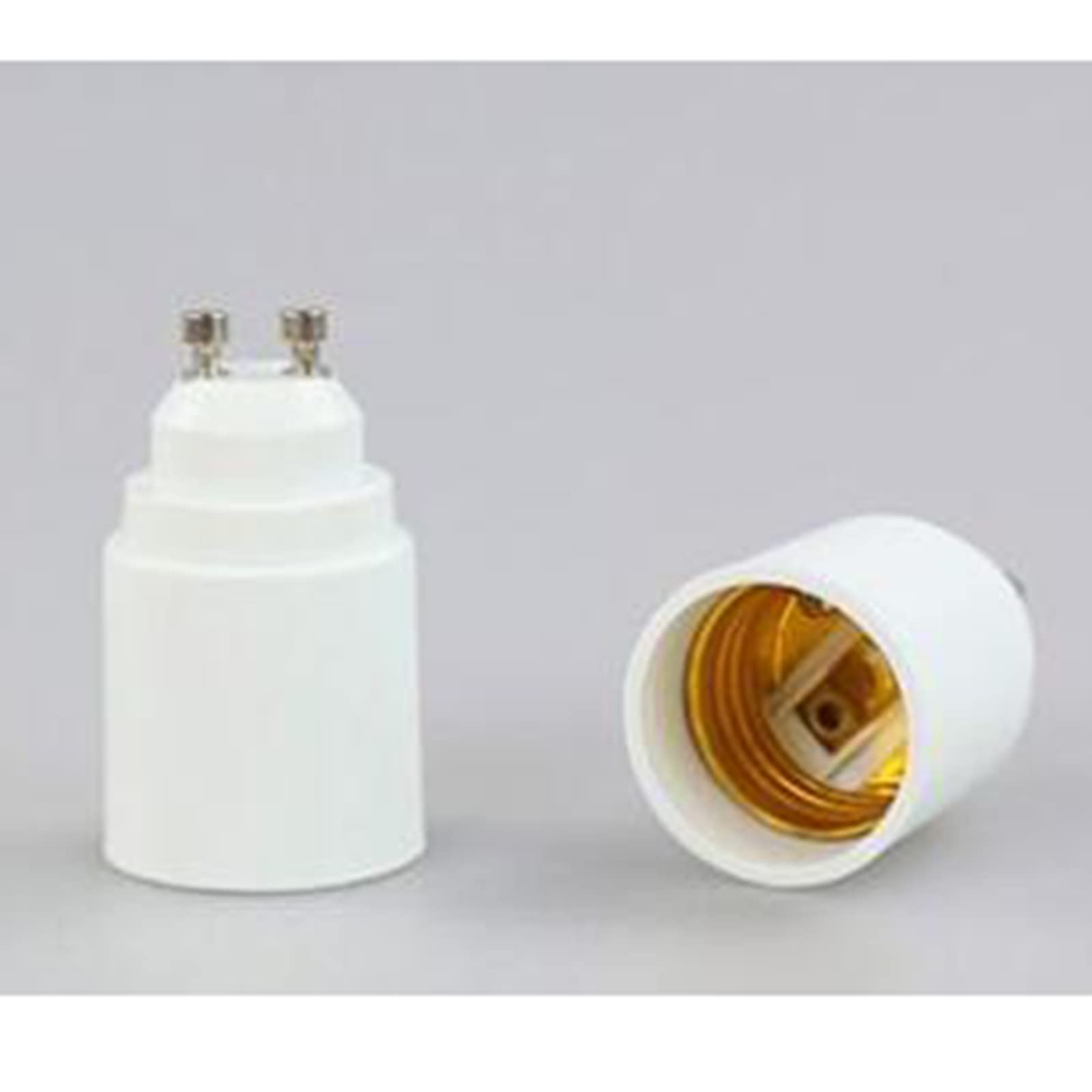 YSJJZRL E14/E27/B22/GU10/G24/E40 Socket Extender Lamp Bulb Socket Extension Lamp Holder Adapter (2 Pcs,GU10 to E27)