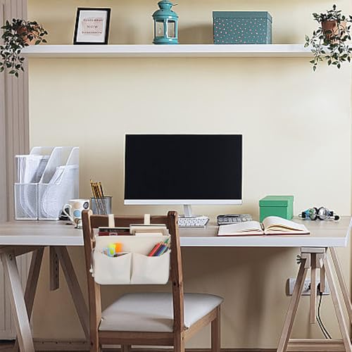 KUIZHEN Bedside Storage Pocket Basket, Multifunctional Bedside Bag with Adjustable Hanging Tape, Dormitory Bed Organiser Caddy for Home, Office, School Dorm Grey - Cosy Home Interiors KUIZHEN Bedside Storage Pocket Basket, Multifunctional Bedside Bag with Adjustable Hanging Tape, Dormitory Bed Organiser Caddy for Home, Office, School Dorm Grey - Image 7