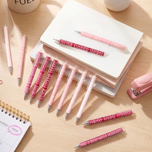 Image of Jetec 28-Piece Funny Adult Ballpoint Pens Set Days of The Week Daily Pen
