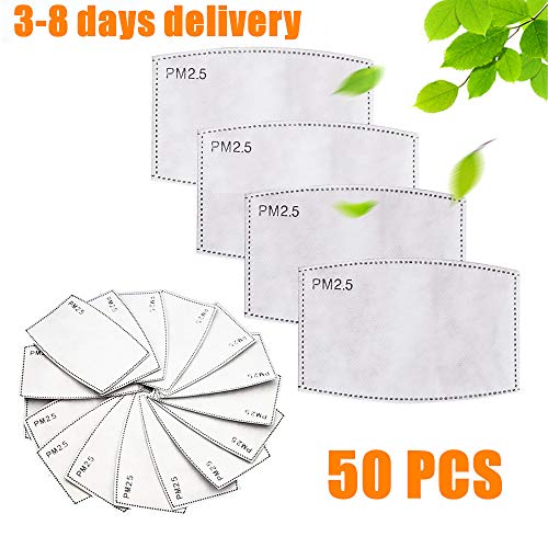 PM2.5MASK Activated Carbon Filter, 5 Layers Replaceable Anti Haze Filters, Protective Mouth Filter