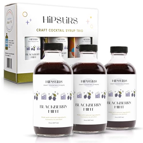 HipStirs Blackberry Mint Syrup for Cocktails, Made with Natural Ingredients