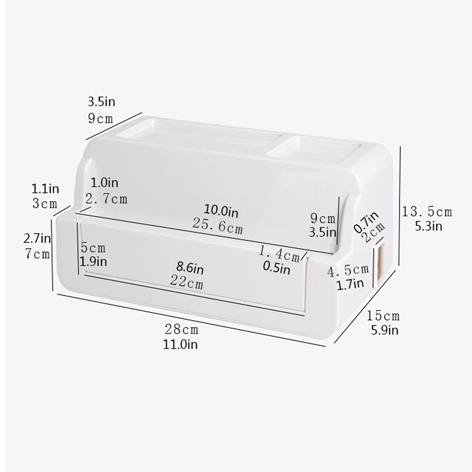 Kabelmanagement-Box Große Hider-Kabel-Organizer-Box Heimkabel-Aufbewahrungsbox für Steckdosenleisten mit Telefonständer, Safety Tidy Organizer