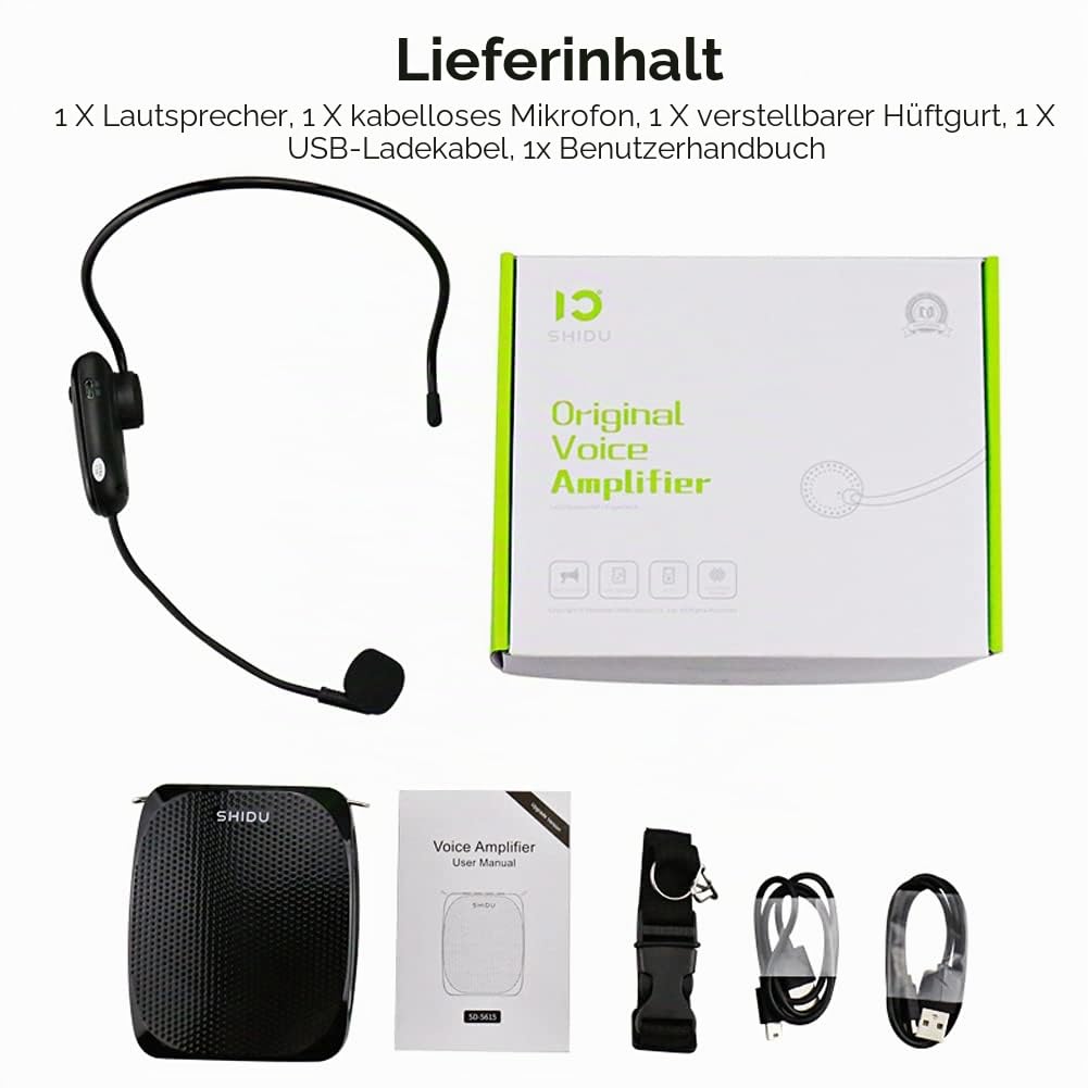 Sprachverstärker Tragbar Wiederaufladbarer Mini Bluetooth Lautsprecher Wireless Mikrofon-Headset 25m PA System