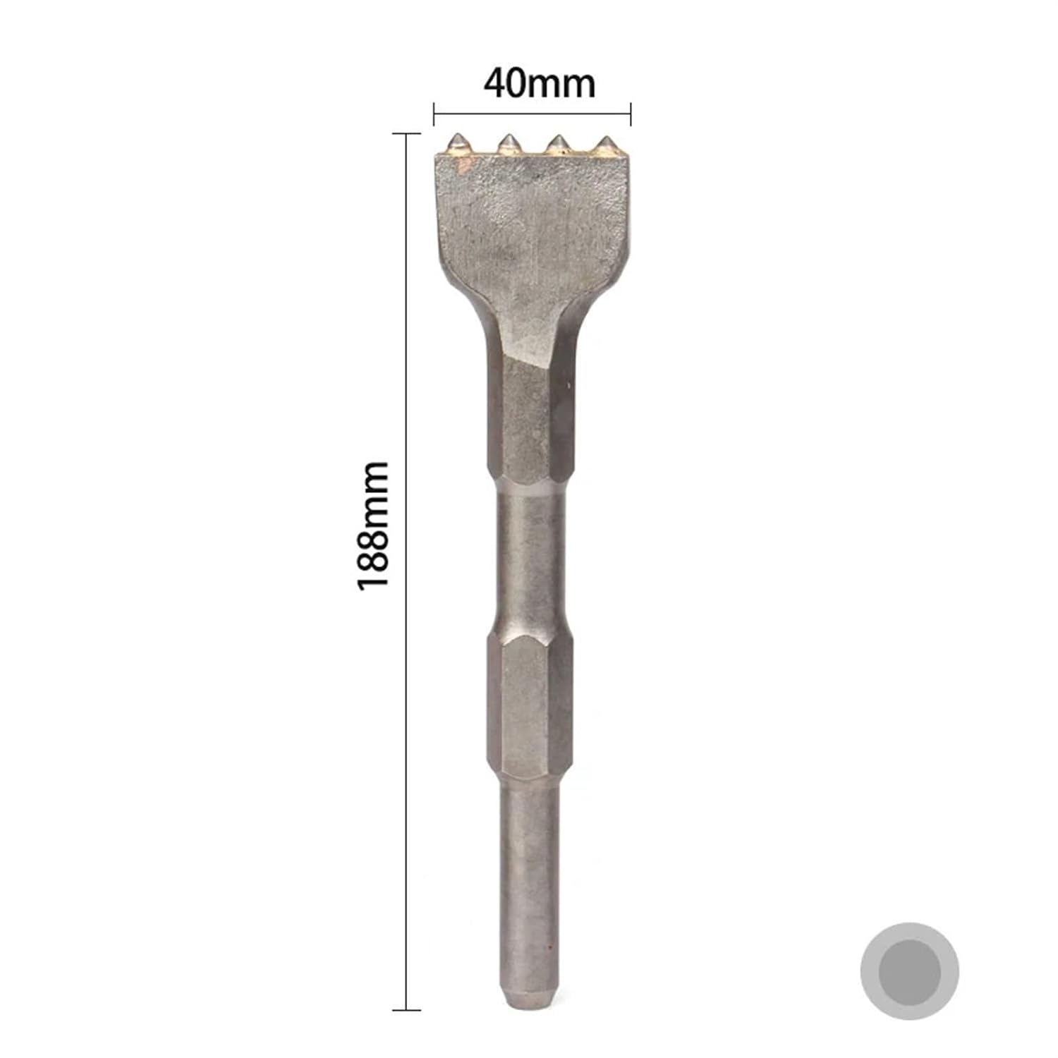 3 Kinds of Shank Electric Pick Power Tool Electric Hammer YG8C Alloy Chisel Drill Bits for Chiseling Concrete Wall Crank Impact 1Pcs(Hex Shank)