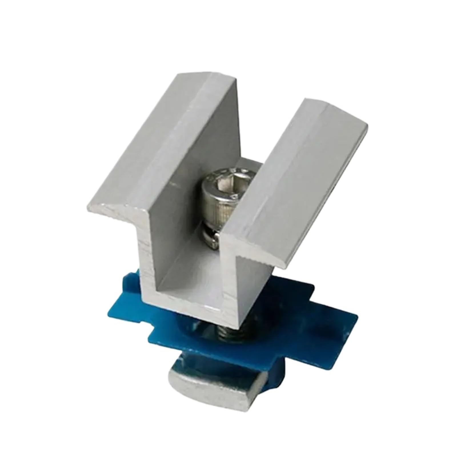 Staffe di montaggio per pannello solare, 10 pezzi, staffe di montaggio per pannelli solari, morsetti terminali per guida da 30-40 mm, morsetto di messa a terra regolabile in alluminio (40 mm)