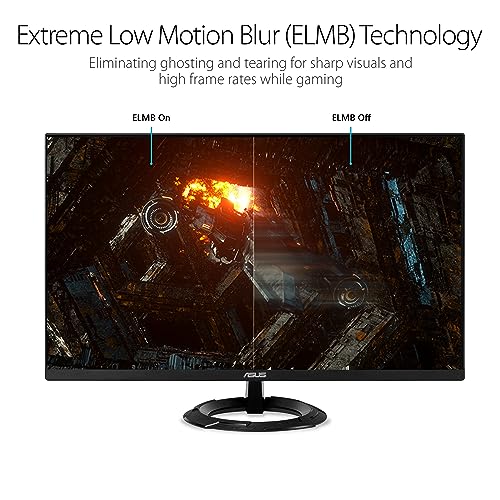 Image of ASUS 27 inch 1080P Gaming Monitor (VZ279QG1R) - Full HD, IPS, 75Hz, 1ms, Extreme Low Motion Blur, FreeSync, Eye Care, DisplayPort, HDMI, Tilt Adjustable, Ultra-Slim,Black