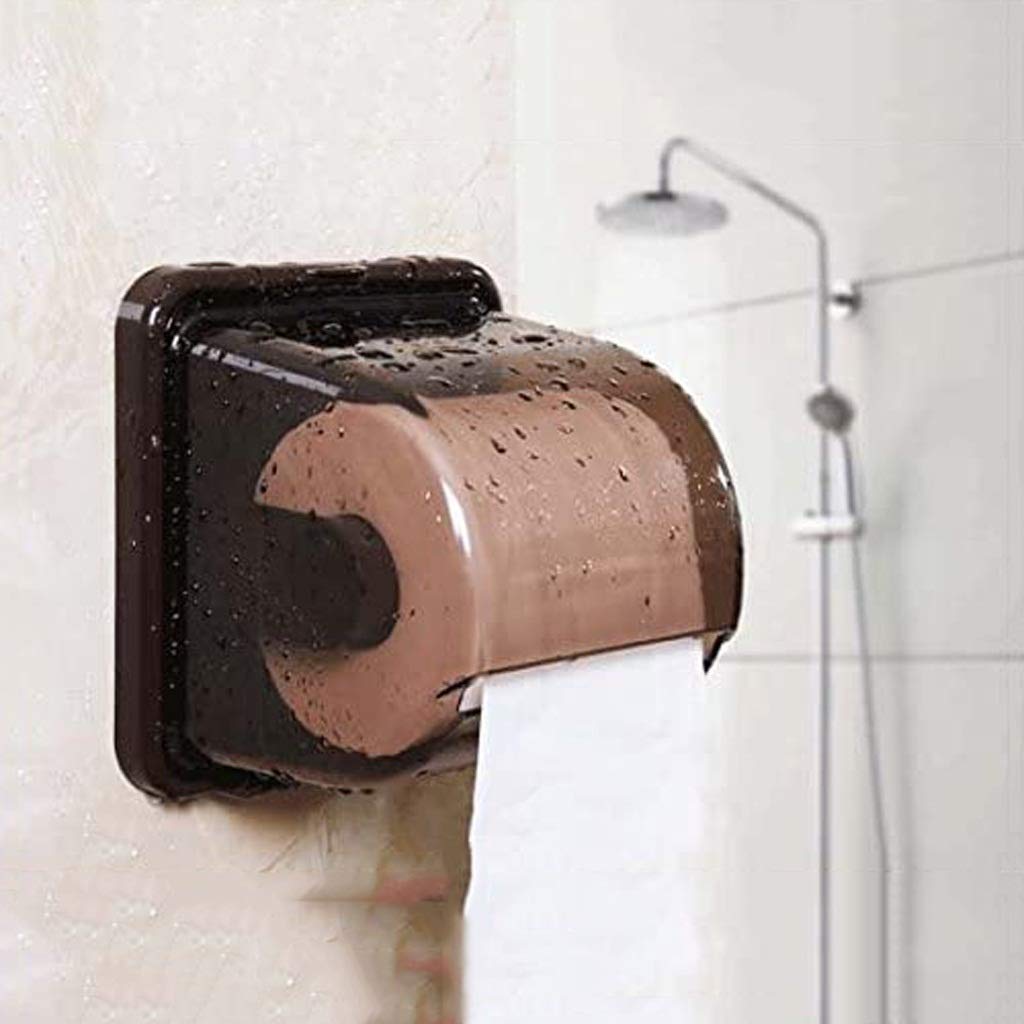 Portarotolo impermeabile da parete Portarotolo carta da bagno per la casa Marrone impermeabile