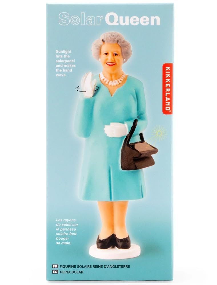 Kikkerland KK1601-A, Regina solare, Statuina in plastica, Colori assortiti, 6,4 x 3,8 x 16,5 cm