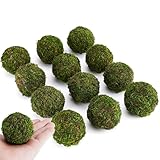 BYHER Decorative Moss Balls Set - Fake Moss Balls for Bowl Fillers, Centerpiece Decor, Home Decor, Vase Filler, Wedding Decor, Table Arrangement, Coffee Accents, DIY Crafts (Small - 2