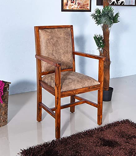 Image of 1 Seater Sofa Arm Chair | One Seater Sofa, Solid Sheesham Wood, Honey