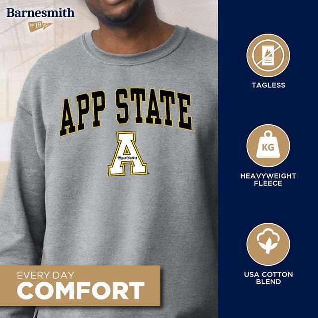 Barnesmith Spirit Logo, Adult Unisex, Crewneck Sweatshirt for College - Image 3