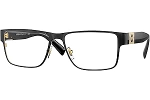VE 1274 1436 Black Metal Rectangle Eyeglasses 55mm