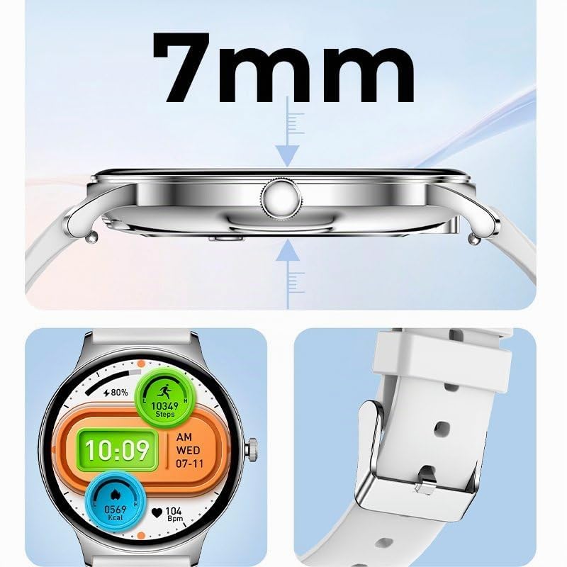 Cool Ultrathin Reloj Smartwatch (AMOLED Llamadas Salud Deporte) Rosa + 2 Correas