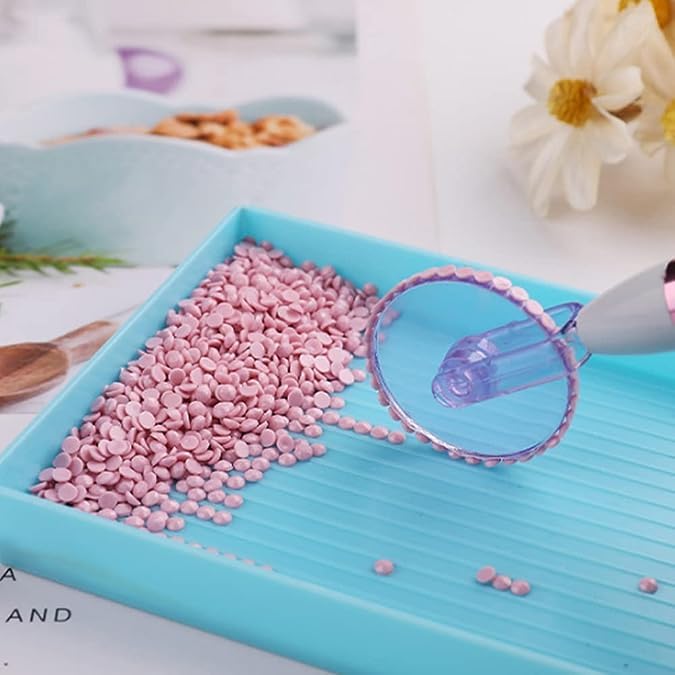 Miniatura 7 de Juego de 6 piezas de rueda de desplazamiento con juego de cinta adhesiva, 360 cabezales de bolígrafo de punta rápida, rodillo recogedor de diamantes