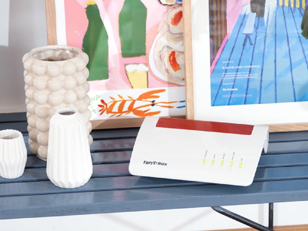 AVM Fritz!Box 5590 Fiber Edition International | Mesh Master | Wi-Fi 6 | 2400 Mbit/s (5 GHz) + 1200 Mbit/s (2,4 GHz) | 2,5 Gigabit LAN | 4X gigabit-LAN | 2X USB 3.0 | AON + GPON