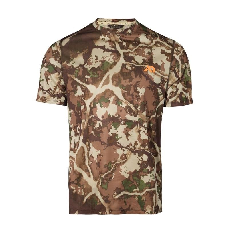 First LiteMen's Yuma Synthetic Short Sleeve Crew - Breathable Ultralight Camo Hunting Baselayer