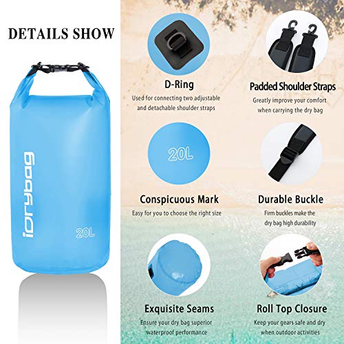 image for IDRYBAG Clear Dry Bag Waterproof Floating 2L/5L/10L/15L/20L, Lightweig