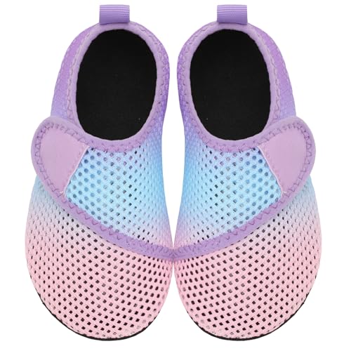 JIASUQI Kids Boys and Girls Summer Athletic Water Shoes Aqua Socks for Beach Swimming Pool3