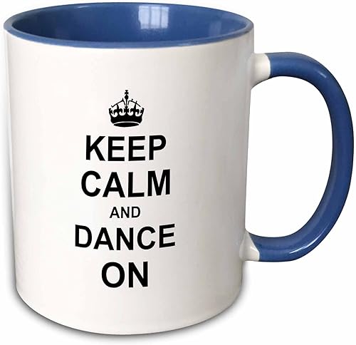 Miniatura 2 de 3dRose Keep Calm and Dance on - seguir bailando - regalos para bailarines - negro... - Tazas (mug_157707_5)