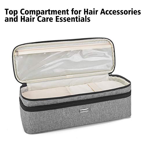 Teamoy-Double-Layer-Travel-Storage-Bag-Compatible-with-Revlon-One-Step-Hair-Dryer-and-Volumizer-Hot-Air-Brush-and-Attachments-GrayBag-Only