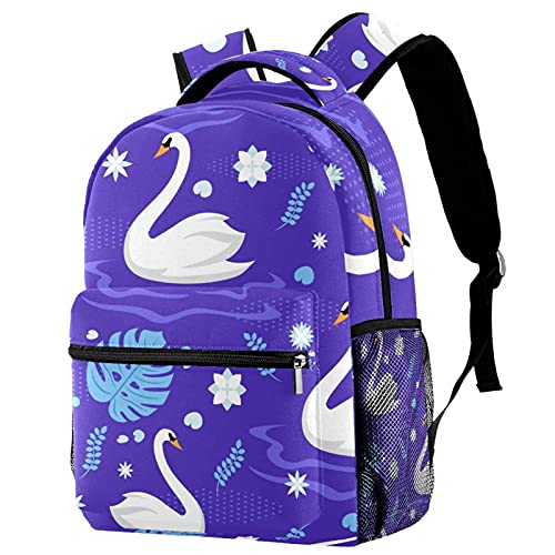 Sac à dos cygne pour voyage et loisirs pour filles et garçons avec porte-bouteille