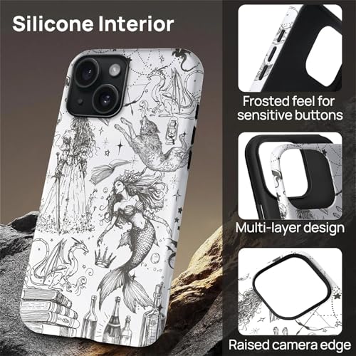 Coque antichoc pour iPhone 15 protégeant des chutes avec dos rigide