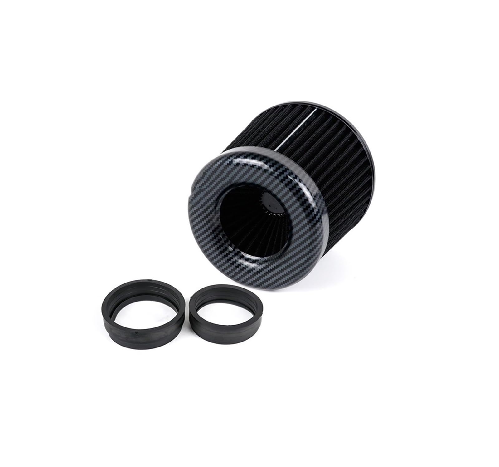 Filtr powietrza silnika 4/3,5/3 cala Carbon Look Fit For Style Super Power Filtr powietrza High Flow Calibre Czyścik dolotu Głowica grzybkowa(K101 Black)
