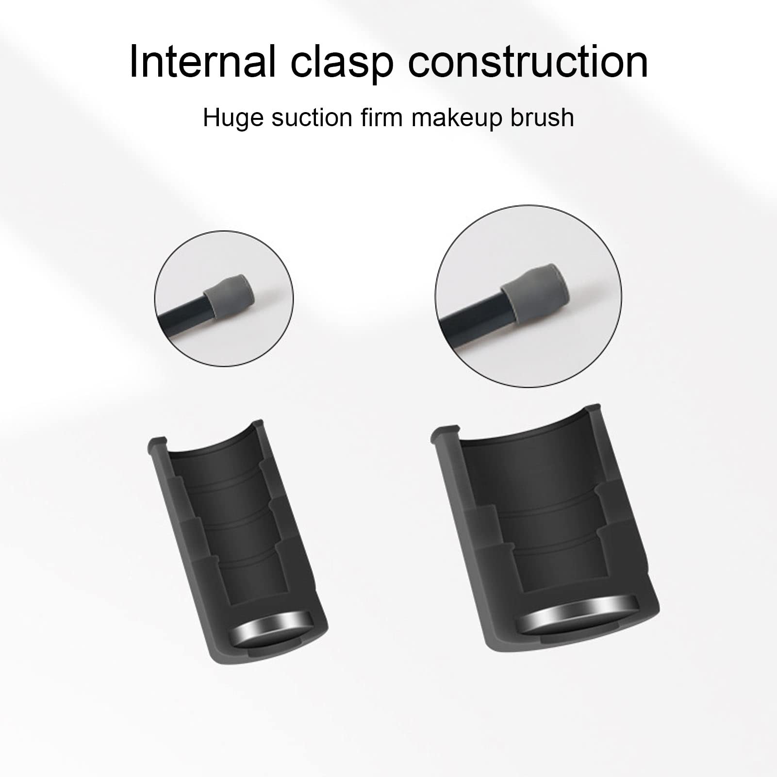 Stendi pennelli per trucco Magnetico 12 pezzi Cappucci in silicone Supporto pieghevole per pennelli per trucco per asciugatura rapida dopo il lavaggio Silicone ABS viaggio a casa