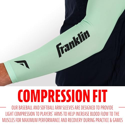 Franklin Sports Baseball Arm Sleeves - Baseball + Softball Arm Compression Sleeves for Men + Women2
