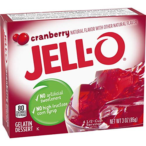 Jell-O Cranberry Gelatin Mix 3 Ounce Box (Pack Of 6) #TOP3