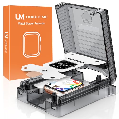 UM UNIQUEME 4 Stück Schutzfolie für Apple Watch 40/41mm Series SE2/SE/9/8/7 Folie,Flexible TPU für iwatch 40/41 mm Displ...