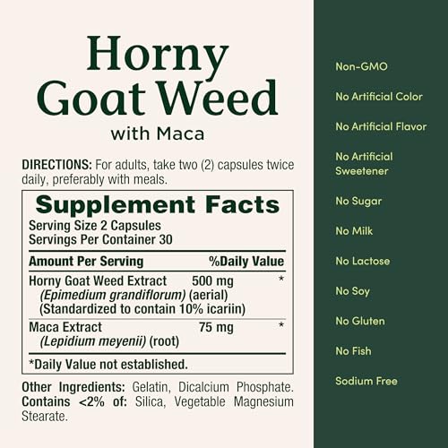 Nature's Bounty Horny Goat Weed with Maca