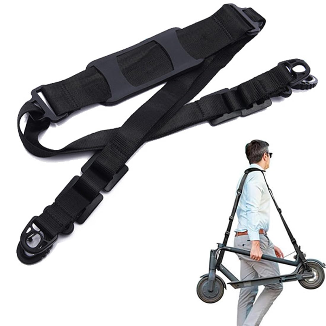 Shoulder Strap for Scooter, Adjustable Electric Scooter Strap, Hand Carry Strap for Children Folding Bike, Electric Scooter Accessories