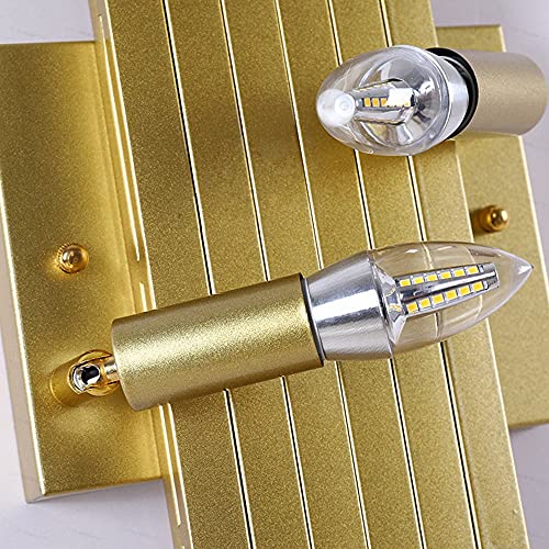 Applique murale design or noir E14 avec ampoule incluse pour luminaire chic - 3